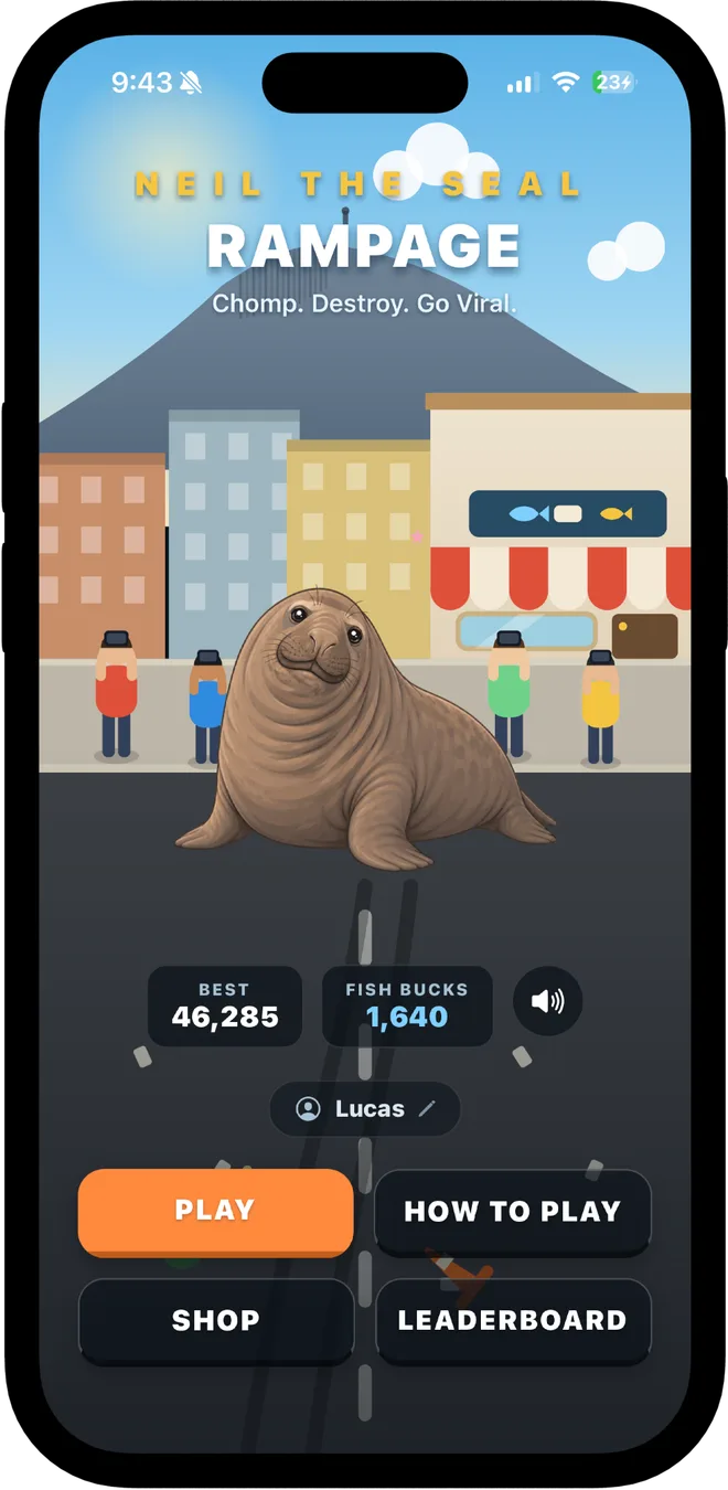 Play as Tasmania's beloved public menace — Neil the Seal Rampage screenshot